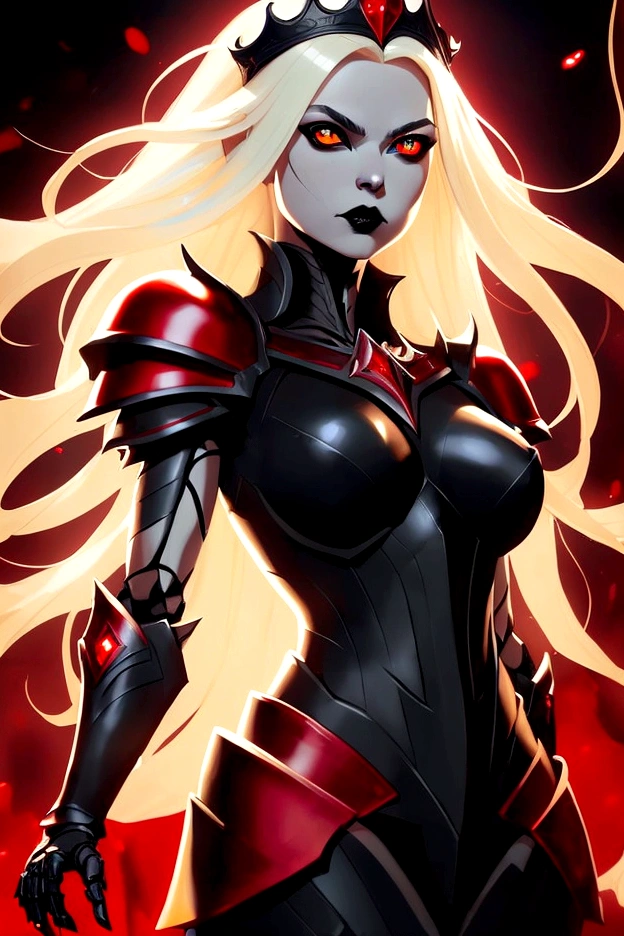 analog style, ((complicated details)), Full body shot, Cold lighting, Nice, ((pale gothic evil princess)), (blond hair), (complicated), ((Skeletal skimpy onyx armor)), ((complicated pointed obsidian crown)), ((Intense Shadows)), ((thick outlines)), dynamic pose, windblown hair, perfect face, (realistic eyes), round iris, (((red eye))), perfect eyes, complicated, complex, Helios 44-2, Swirling bokeh, Trends on Artstation, sharp focus, studio photo, complicated details, muito detalhado, sharp, dnd character portrait, perfect lightning, (((Illustration style, ​masterpiece, by artgerm and greg rutkowski))), cinematic lighting, 8K