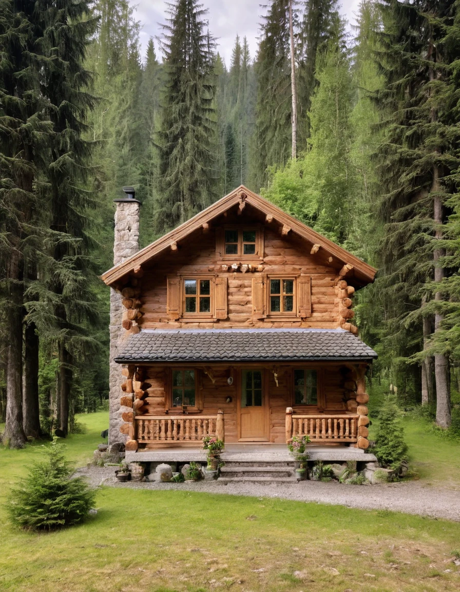 a close up of a small cabin with a porch and a porch, log cabin, wooden cottage, cottagecore, cabin in the woods, log homes, cottagecore!!, peaceful wooden mansion, wooden house, cottage in the woods, old cabin, log cabin beneath the alps, luxurious wooden cottage, cabin, cottage in the forest