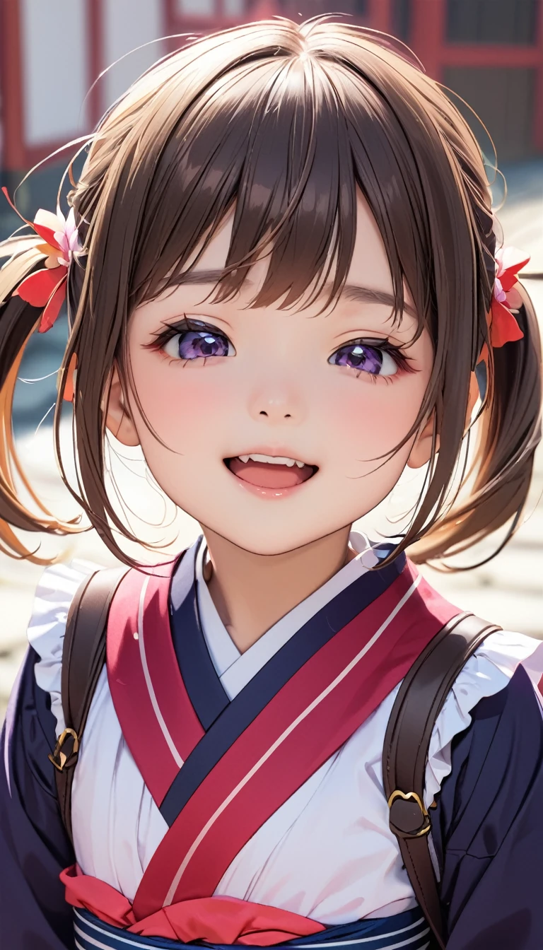 2Close-up ecstatic climax face of 7 year old Japanese girl,breast'Eyes wearing silver-white mirrored lens sunglasses、I looked at the world reflected in the lenses of my sunglasses..(Side Pony,Colorful Hair),