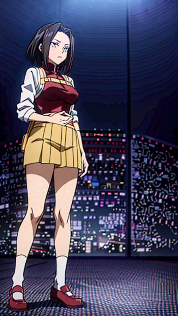 Sexy yaoyorozu in white socks over knees , and revealed breasts