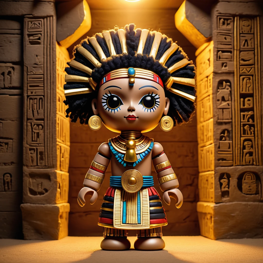 (knitted toy voodoo doll:1.5), (Voodoo Doll in a Pharaoh's Tomb:1.3), (Clothing: ancient Egyptian attire with hieroglyphic patterns:1.0), (Accessories: enchanted ankh emitting a golden light, floating sarcophagi:1.1), (background: grand tomb with intricate hieroglyphics, golden treasures, and a sacred ambiance:1.2), best quality, masterpiece, detailed soft oil painting, detailed background, dramatic cinematic lighting, soft edge lighting, professional, dramatic lighting, hard edge lighting,
ultra quality, 4k,masterpiece, best quality, 8k, ultra highres, highres, extremely detailed