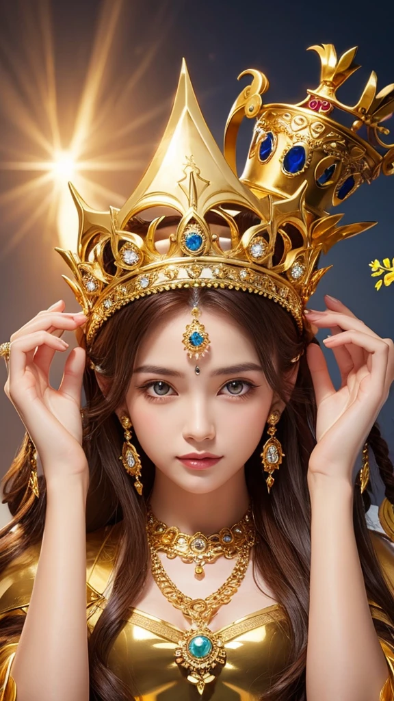 Goddess　gold　crown
