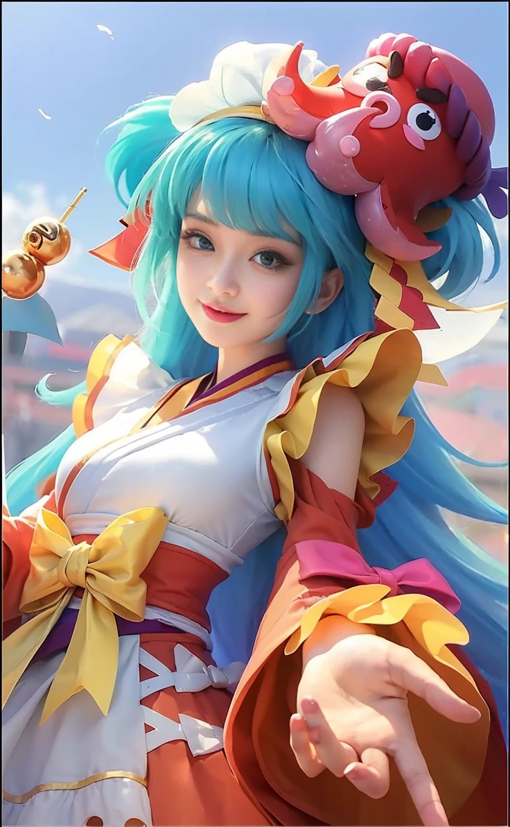 (8k, RAW photo, photorealistic:1.25) ,( lipgloss, eyelashes, gloss-face, glossy skin, best quality, ultra highres, depth of field, chromatic aberration, caustics, Broad lighting, natural shading, looking at viewer with a serene and goddess-like happiness, smile, 8k, very detailed, green eyes, close-up shot of a woman with a gun in her hand