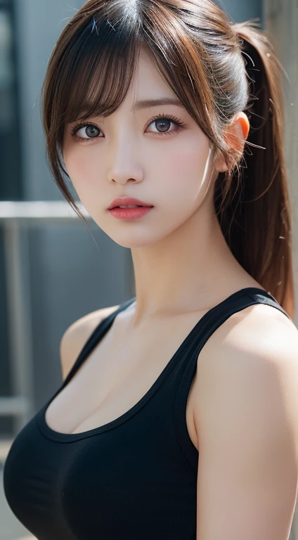 masutepiece, Best Quality, Illustration, Ultra-detailed, finely detail, hight resolution, 8K Wallpaper, Perfect dynamic composition, Beautiful detailed eyes,Colossal tits, fitness wear, Natural Color Lip,
