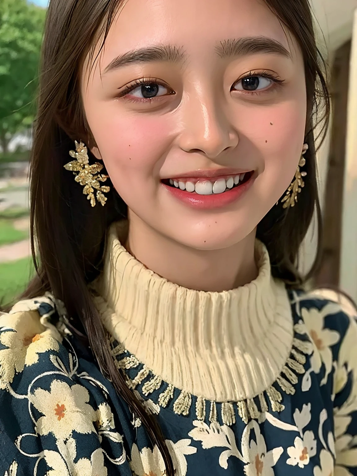 ((highest quality、8k、masterpiece:1.3)),((((upper body shot)))),Ultra-high resolution,big eyes,Japanese,forehead,bangs,(a girl),(1 girl),((16 years old)),((cute)),pretty,((facing at viewer)),(long hair)