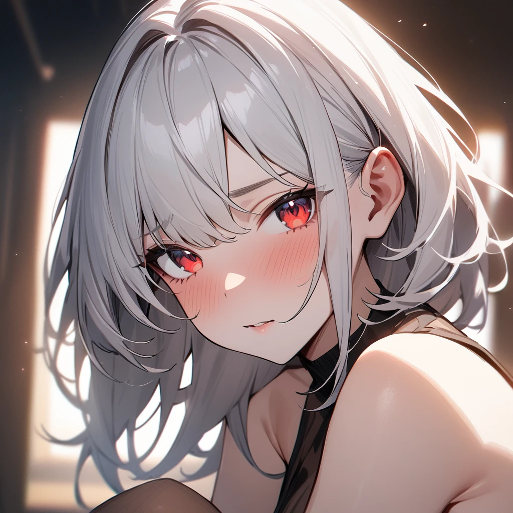 nsfw,1 girl,White hair,red eyes,Solo,portrait,masterpiece, best quality, very aesthetic, absurdres masterpiece, best quality, very aesthetic, absurdres masterpiece, best quality, very aesthetic, absurdres,looking at viewer