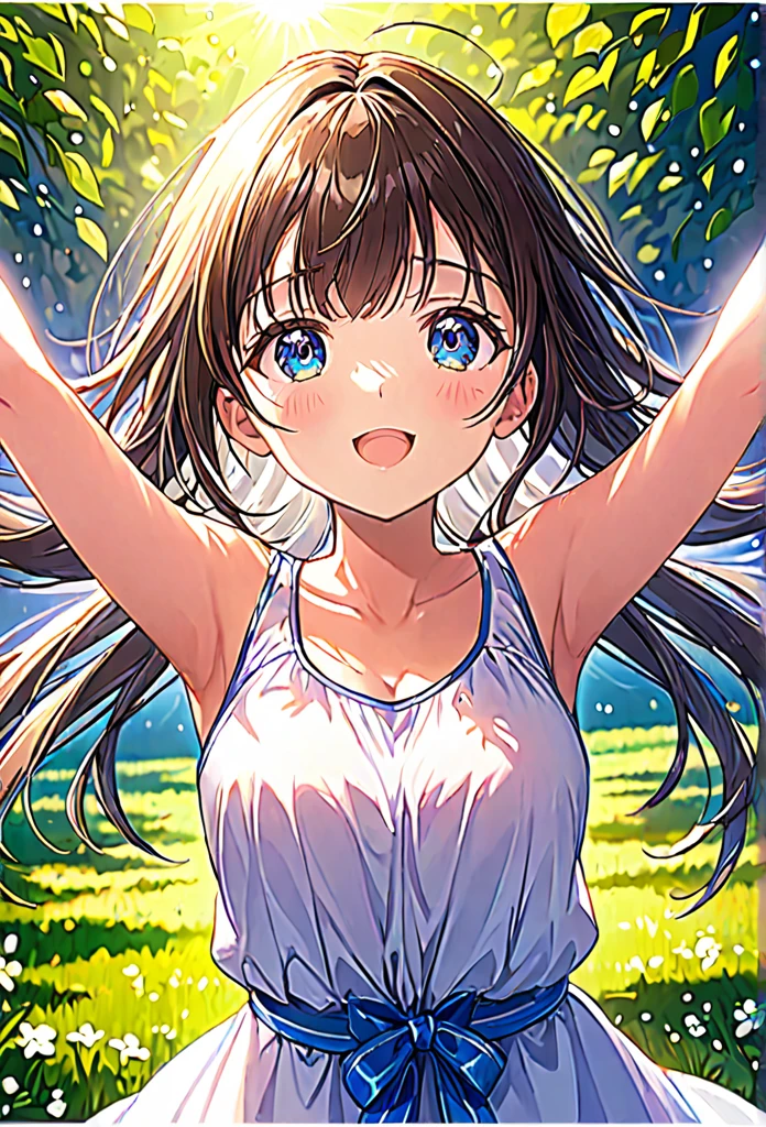 Masterpiece, best quality,1girl, open arms for viewer,