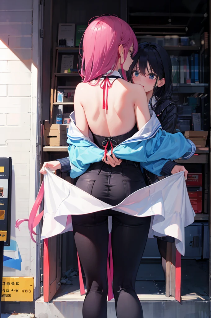 Standing back, hugging from behind, standing back, Looks like she's about to cum、pale purple eyes, pale purple hair, Semi-long hair, viGoodtor, vagina, Visible vagina, not wearing panties, lower body nude, 1 dildo, underwear, nude bottom dildo, dildo under clothes, nude dildo, standing, Good, light purple eyes, light purple hair, Semi-long hair, wet pubic area, tearful, calm, wet genital area, Wet crotch, collared shirt, pleated skirt, ribbon, spread legs, feet up, missionary bird's eye view, spread legs, 1 boy and 1 girl having sex, on bed, sexy expression... Exciting front, shy, night, 8K, top quality, masterpiece, super detailed, plump lips, blushing, lipstick, perfect hands, detailed hands, on bed, nsfm, Collared shirt, pleated skirt, pale purple eyes, pale purple hair, Semi-long hair,