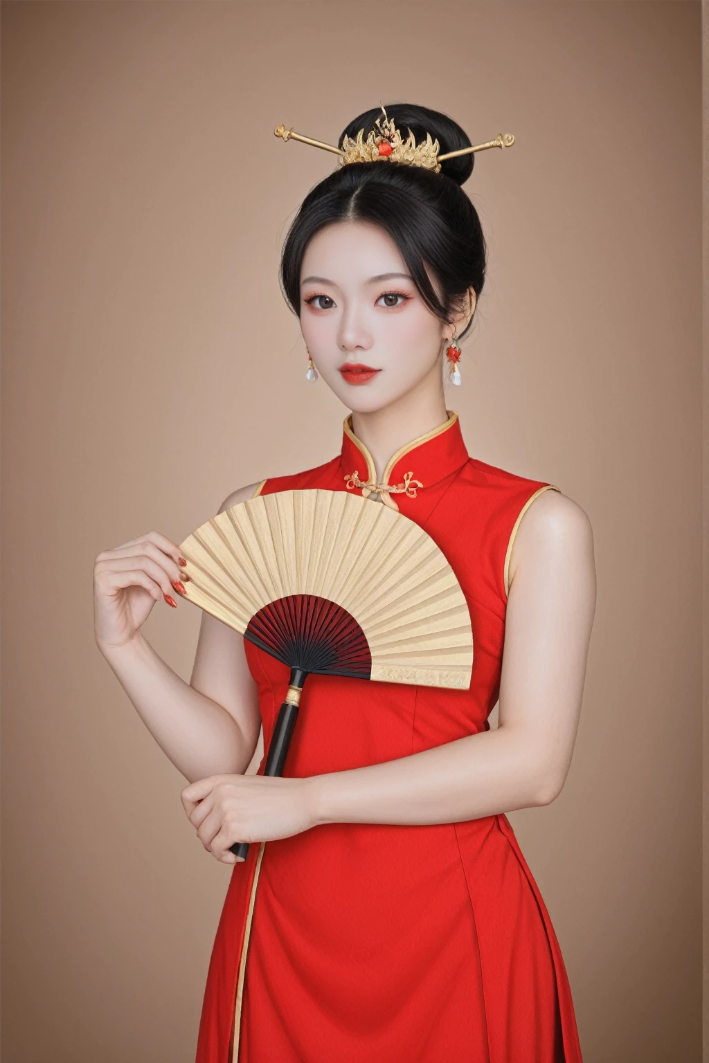 In a captivating 8K 3D rendering, a woman in a red dress is captured in a close-up, holding a fan. She embodies the essence of a beautiful fantasy queen, her portrayal inspired by the artistic style of the Tang Dynasty. This character art is a popular topic on CGStation, CG Society, and Fenghua Zhong, showcasing the talent of Chengwei Pan on ArtStation.
The woman's attire and demeanor exude the grace and elegance of a Chinese princess, with a touch of the divine aura of a goddess. Her beauty is rendered with precision and detail, reflecting the high standards of digital art in the modern era. This artwork is a testament to the enduring allure of traditional Chinese aesthetics, reimagined and brought to life in a stunning 8K resolution that is both visually stunning and culturally rich.
