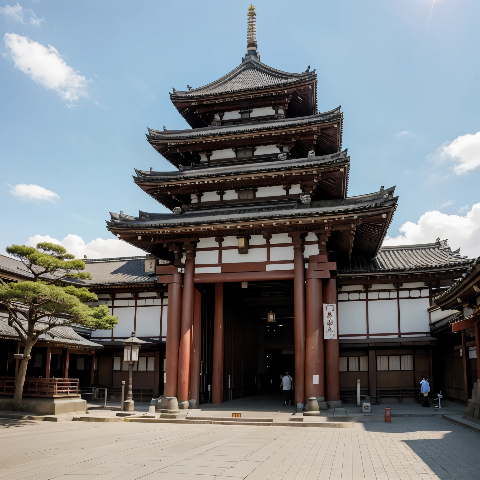 Sensoji Temple, Tokyo, Japan, no human, sunny, wide shot