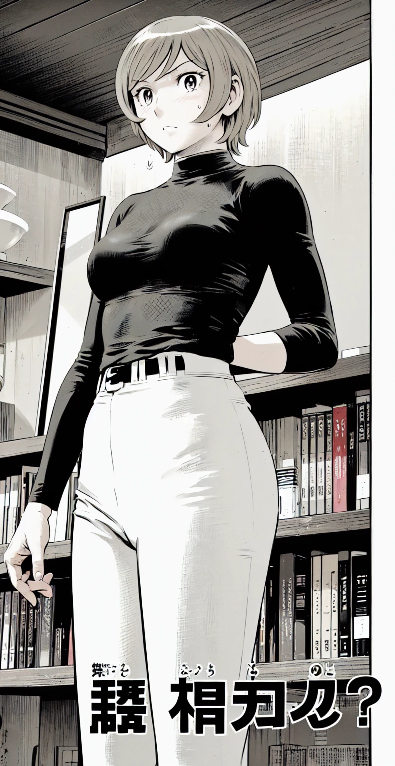 (野球uniform:1.2),
Blonde Hair, (short hair:1.2),Long sleeve, Black Shirt, turtleneck,White trousers、uniform、Black belt、((Illustration of people))、Big 、
View Audience,, (Highest quality:1.3),One Girl, White pants、uniform、indoor、baseball 、White wall、blue eyes、Tight black shirt、(masterpiece、Highest quality)、Highest quality, Ultra-high resolution, (((masterpiece))), alone, Sweat、Big eyes、Big Breasts、One Girl, Front view、Embarrassed face、Bronze colored hair、((short hair))、Stand up straight、Cowboy Shot