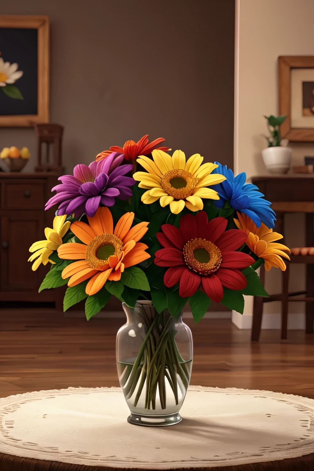 multicolored flowers