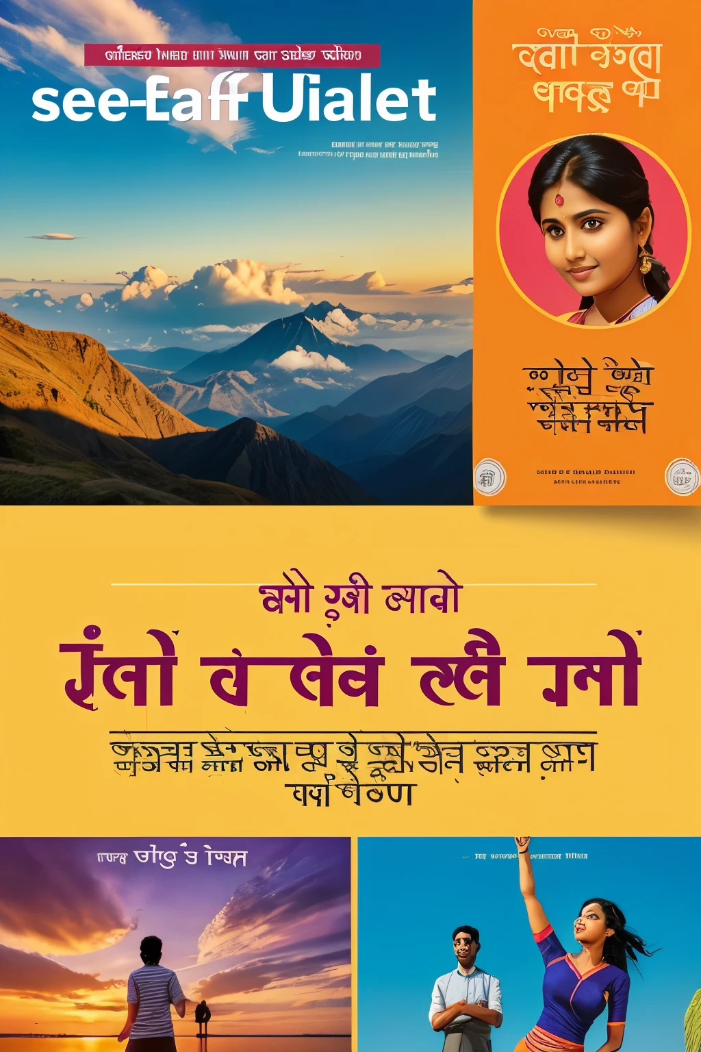 Design a cover for the second edition of the Self-help book written in Hindi language. The name of book is "तट छोड़ कर बहो"