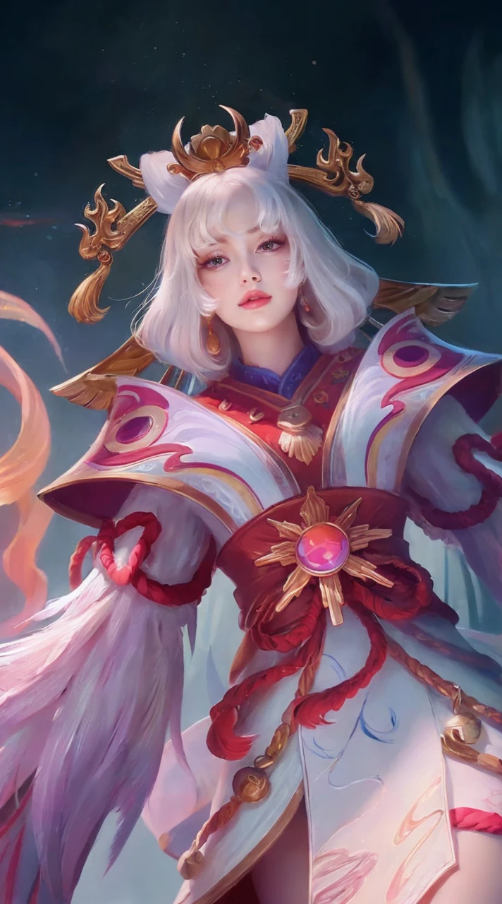 beautiful detailed eyes, beautiful detailed lips, long eyelashes, soft and glowing skin, flowing hair, natural and bright lighting, vibrant colors, realistic rendering, fine brushwork, portrait style.