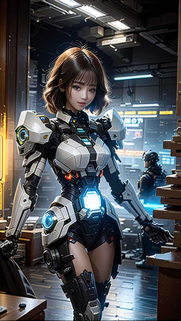 ((Best quality)), ((masterpiece)), (highly detailed:1.3), 3D,Shitu-mecha, beautiful cyberpunk women with her mecha in the ruins of city from a forgoten war, ancient technology,HDR (High Dynamic Range),Ray Tracing,NVIDIA RTX,Super-Resolution,Unreal 5,Subsurface scattering,PBR Texturing,Post-processing,Anisotropic Filtering,Depth-of-field,Maximum clarity and sharpness,Multi-layered textures,Albedo and Specular maps,Surface shading,Accurate simulation of light-material interaction,Perfect proportions,Octane Render,Two-tone lighting,Low ISO,White balance,Rule of thirds,Wide aperature,8K RAW,Efficient Sub-Pixel,sub-pixel convolution,luminescent particles,light scattering,Tyndall effect