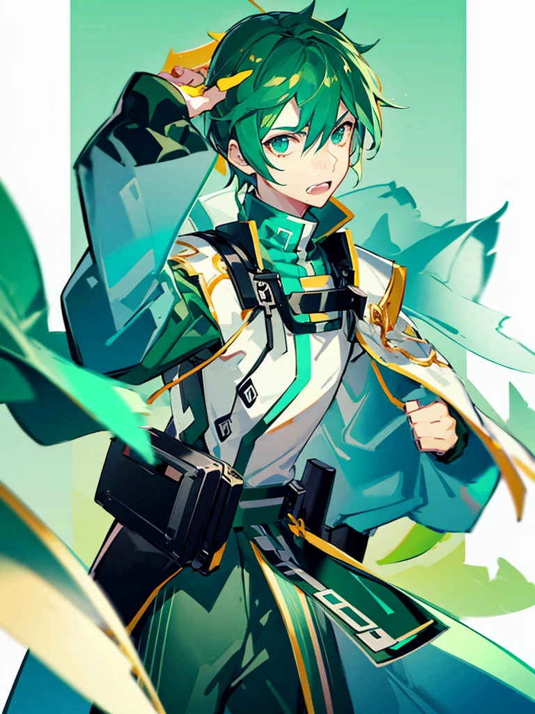 Boy, Male, 8k, high quality, anime, green screen background