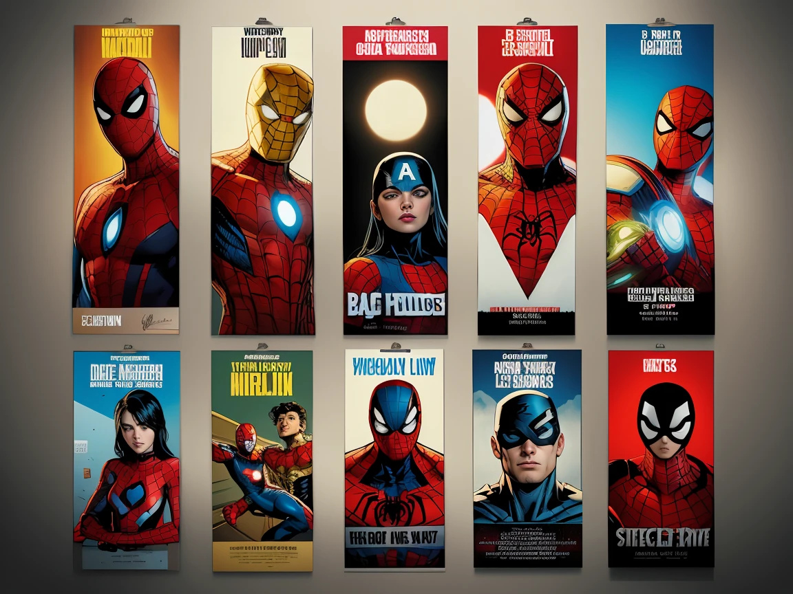 avengers and spider - man wall art prints, marvel art, super hero art, marvel poster, in style of marvel and dc, superheroes, marvel superhero, in style of marvel, super heroes, marvel style, marvel comic style, in style of marvel comics, superhero portrait, marvel character, marvel comics style, 8 x, 8k comic art, marvel movie poster