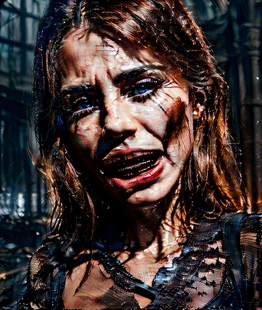 A terrifying plane crash caused by a fearsome lightning strike, the scene vividly captures the chaos and destruction: flames licking at charred wreckage, billowing dark clouds overhead, a closeup view highlighting the intensity of the disaster. This cinematic photograph showcases the raw power and realism of the tragedy, with dramatic lighting and stunning detail bringing the harrowing event to life. The high-quality image immerses viewers in the heart-pounding moment, leaving an unforgettable impact.