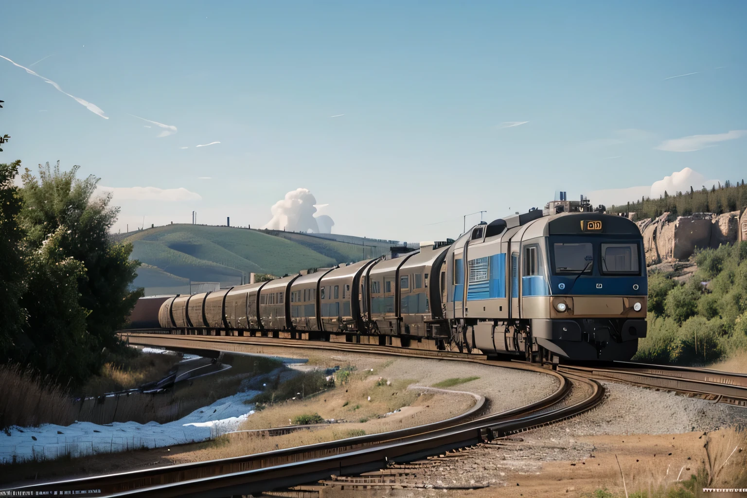 there are two тренироватьсяs that are parked on the tracks, тренироватьсяs in the background, тренироваться, На фото изображен большой, тренироватьсяs, 3945074687, 4074294527, high speed тренироватьсяs, aleksander rostov, 2263539546], Фотосток, фото высокого качества