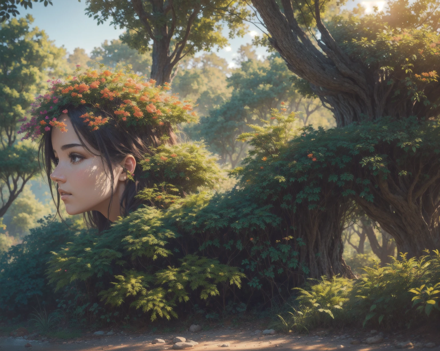 A natural transition in style, brightness, and color without adding any strange or bizarre objects and characters that haven't appeared in the main image. (best quality,4k,8k,highres,masterpiece:1.2), ultra-detailed, (realistic,photorealistic,photo-realistic:1.37), HDR, UHD, studio lighting, ultra-fine painting, sharp focus, physically-based rendering, extreme detail description, professional, vivid colors, bokeh, portraits, landscape, photography, concept artists, natural color transition, natural brightness transition, natural style transition.