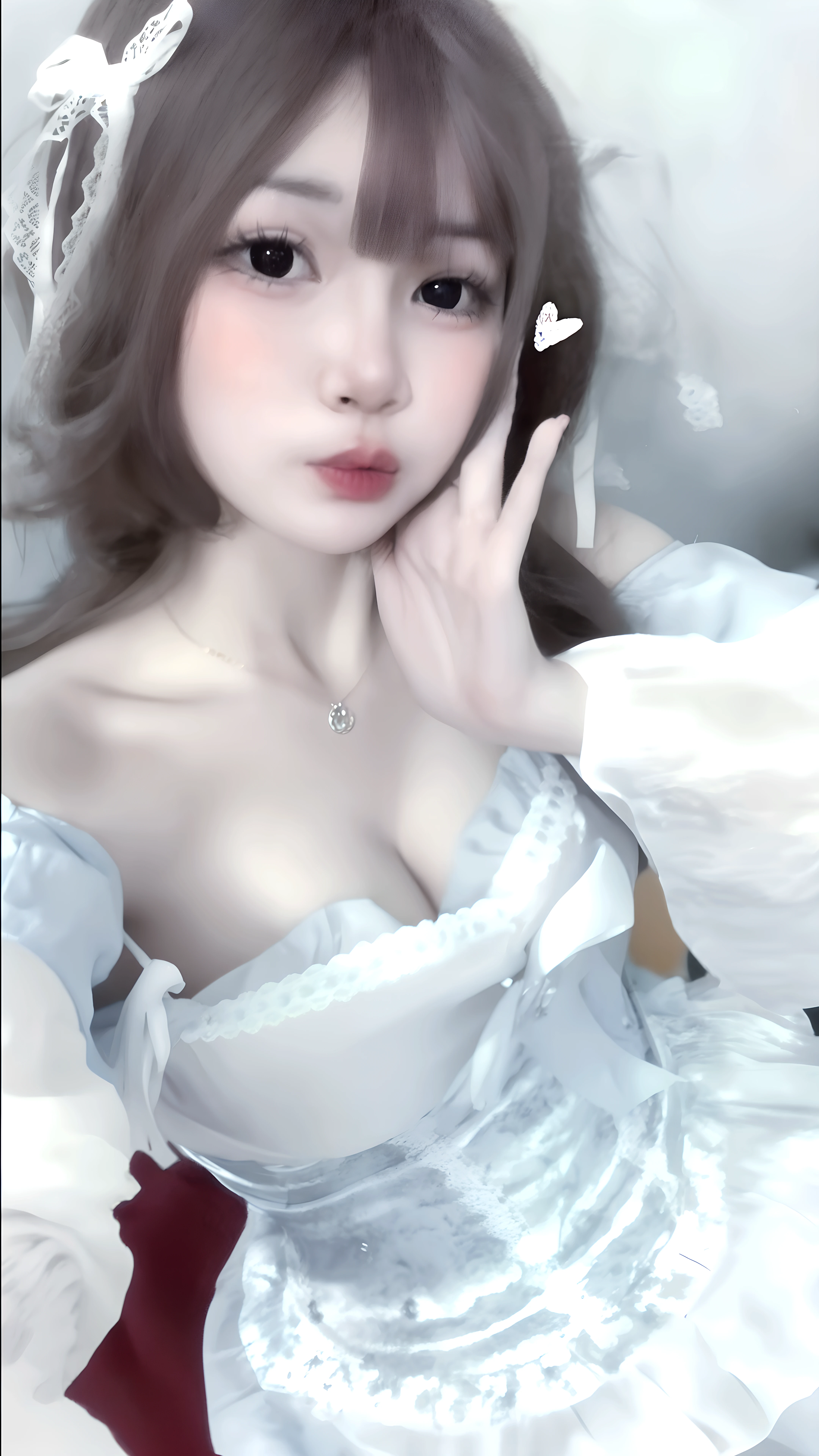 anime woman araffe asian that is posing for a picture in a black dress, armpit, small breasts, milky white skin, smooth translucent white skin, 8k artgerm bokeh,[ 4 k digital art ]!!, 8k high quality detailed art, 8 k anime art, anime art 4k, anime art 4 k, trending at cgstation