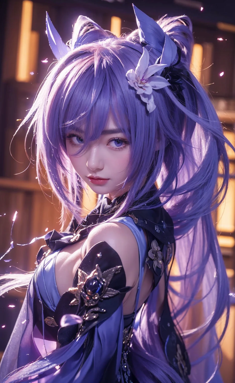 (Best quality, 8k, Masterpiece :1.3), upper bod y, Sharp focus :1.2, Beautiful woman with perfe ct figure, Highly detailed facial and skin textur e, Detailed eyes, Double eyelids, Interior view, :
erpect lighting, Glowing skin,