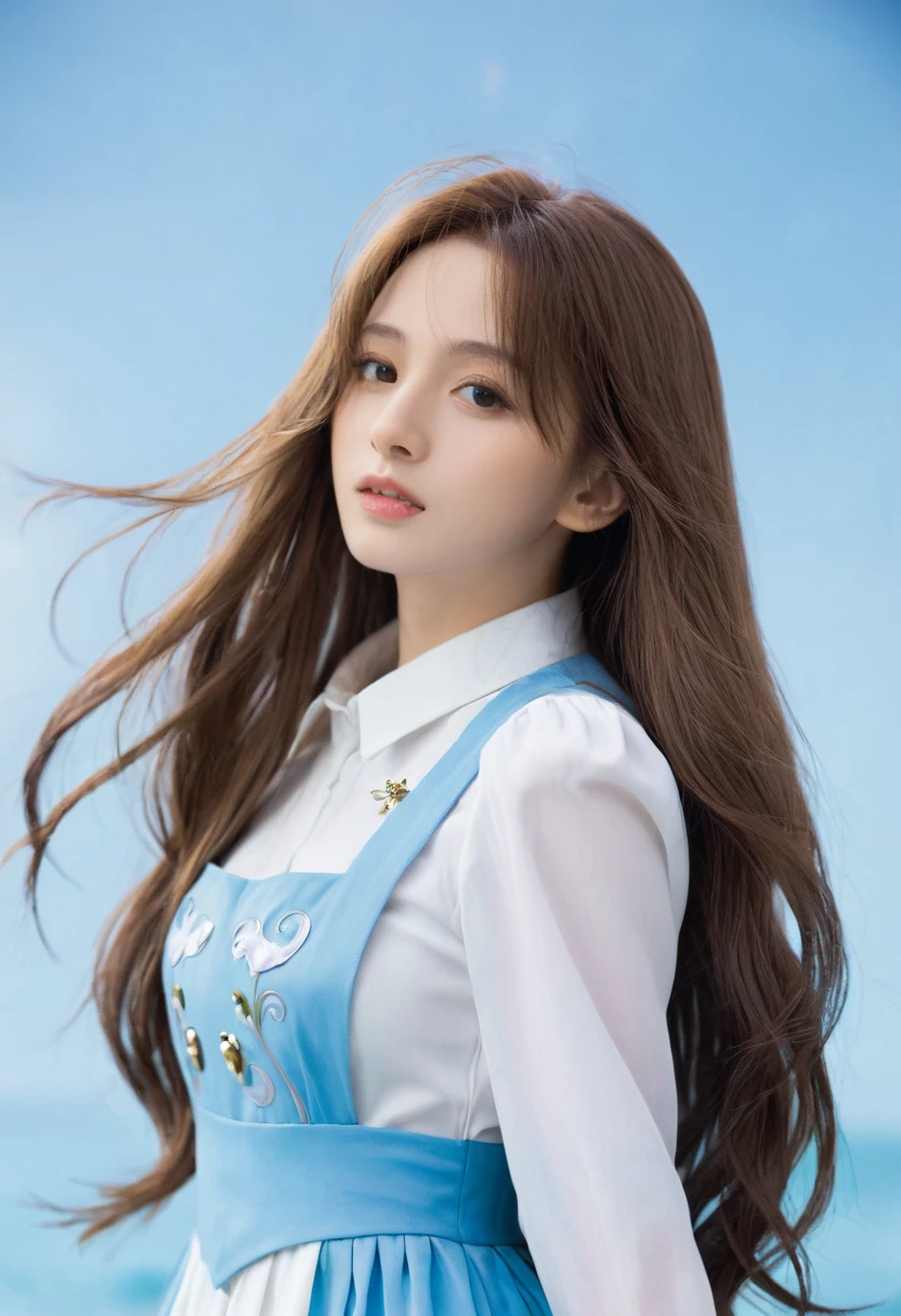 ginga alice,solo,1girl,standing,long hair,upper body,brond hair