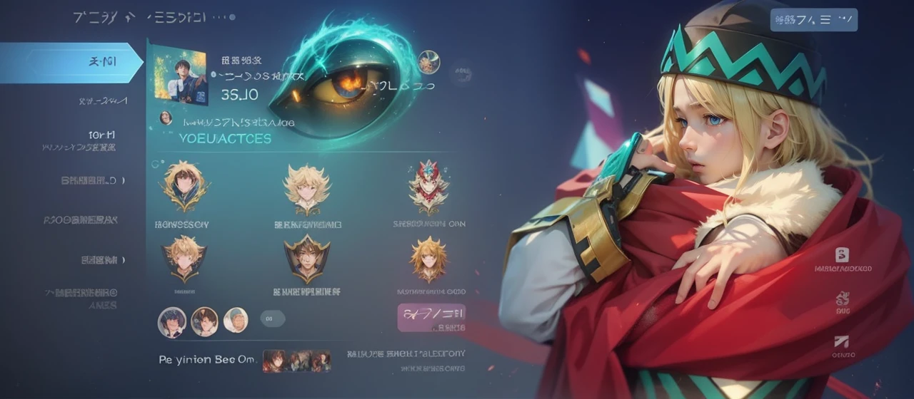 boy with purple hair and red shirt holding a purple ball, Masterpiece, ultra HD, detailed all picture, a close up of a devil, dyrroth from mobile legend, evil, extremely detailed artgerm, mobile legends character, inspired by Dyrroth, Six pack chest and abs, black jewel above the chest, red eyes, glare.