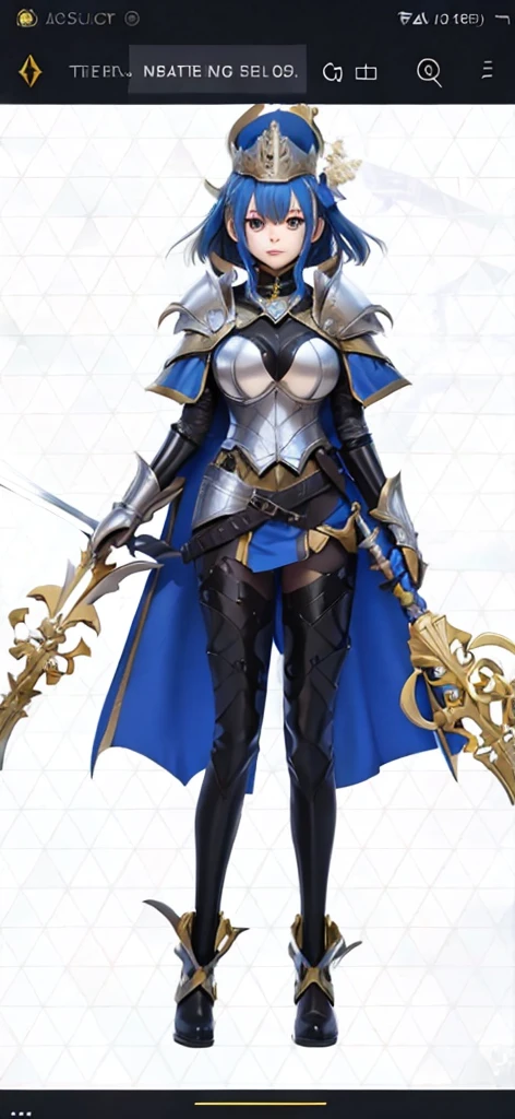 female knight、Too big breasts