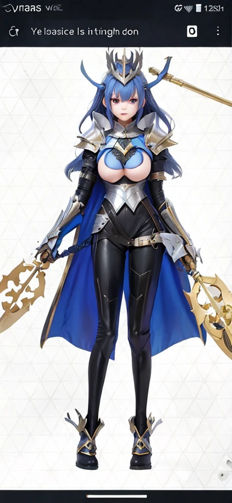 female knight、Too big breasts