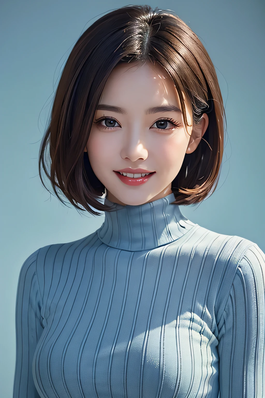 ((top-quality、in 8K、masterpiece:1.3))、sharp focus:1.2、Beautiful woman perfect body:1.4、Slim abs:1.2、((Very short hair:1.2))、(Dark blue knitwear、denim:1.1)、Camel corset(Sateen、a street:1.2)、wetbody:1.5、Three-dimensional texture、A detailed eye、Brown hair、Very shiny hair、posterior view、Hair quality improvement、Handsome short、Short-haired blonde。