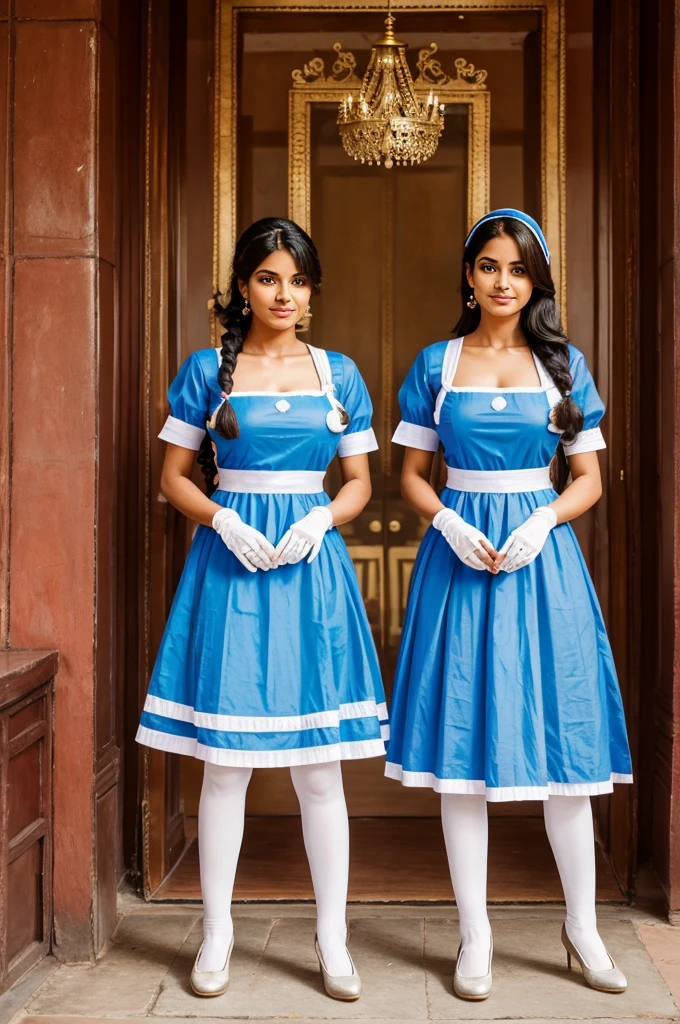 Creative a obedient India royal maid's we are in a same outfit