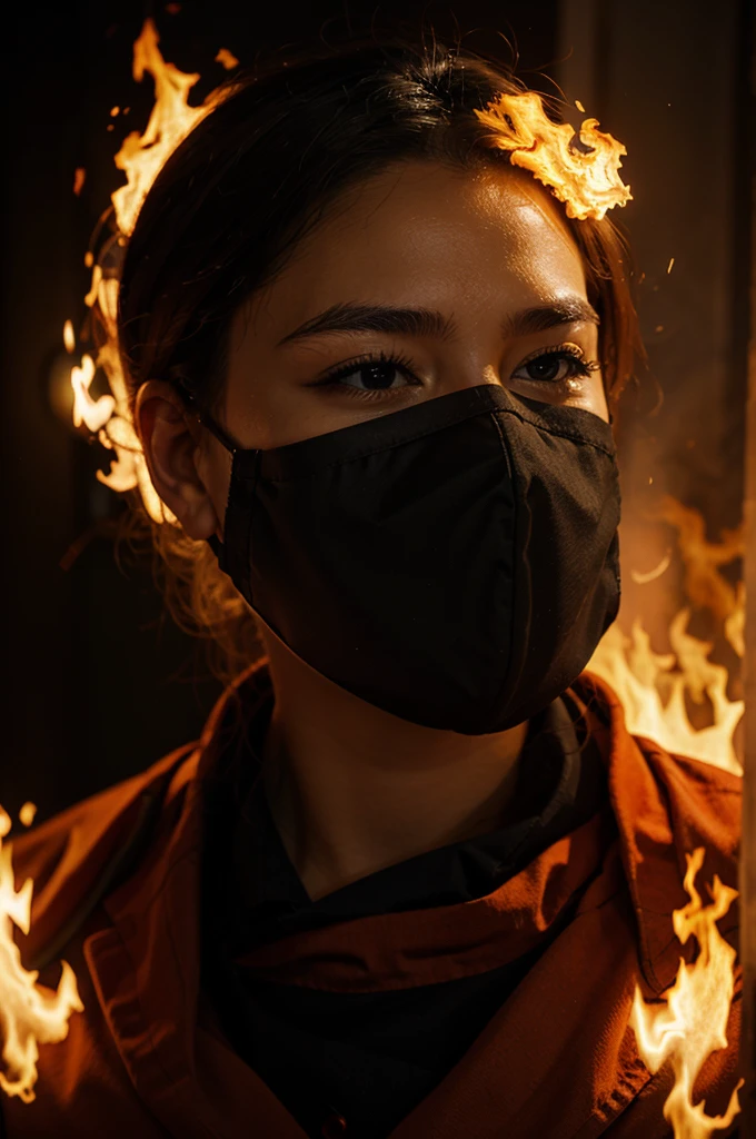 Mask in fire