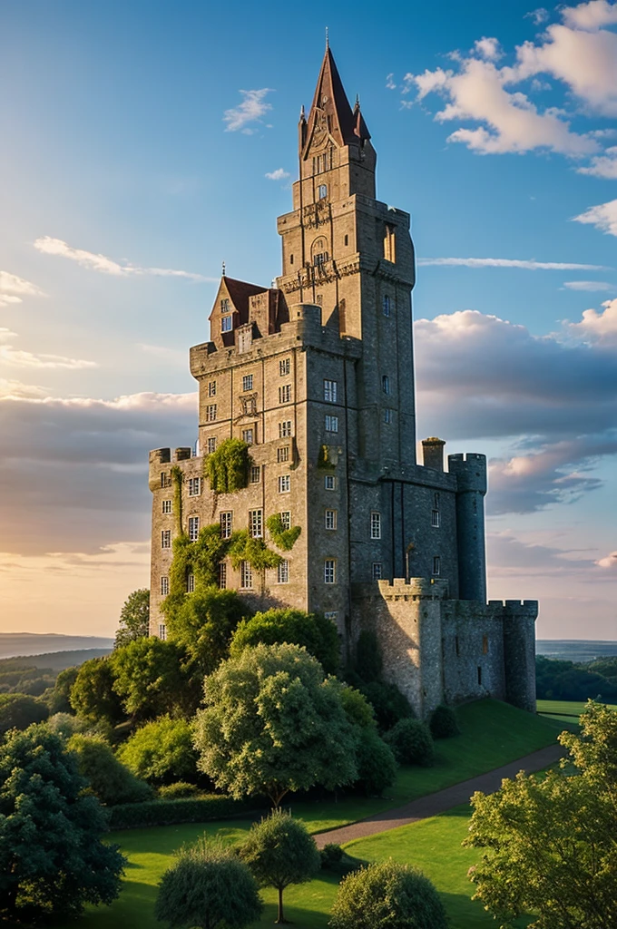 Generate a image of English castle huge