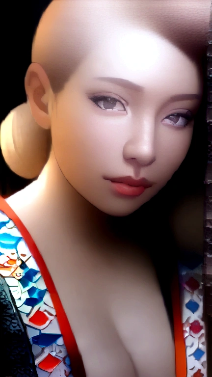 (Detailed skin:1.2),(Shiny skin:1.1),8K,Highest quality, masterpiece, Ultra-high resolution,(Realistic:1.4), With a crystal、both hands、RAW Photos,(Soft saturation:1.3),(Fair skin:1.2),Half Japanese Beauty,repair,20 years, Light brown hair, (Updo:1.2), Asymmetrical Hair, (Pretty face:1.4), (Large Breasts, Tight waist), Beautiful lighting, (Sexy Oiran:1.2,),Highly detailed face, Highly detailed lips, fine grain, double eyelid, (Sharp focus: 1.2), (Perfect Anatomy),(Beautiful woman with perfect figure: 1.2)、Random sexy poses,(Accentuate the lines of your legs:1.2)、kimono、Sharp eyes,Captivating look、Please open your mouth wide、Gorgeous hair ornament、Japanese style background