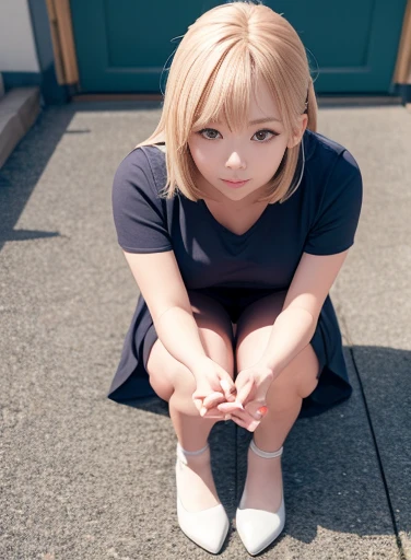 SFW, (Leaning forward with hands on knees and looking forward),One , super high quality,8K,Don't miss the finger,1 Girl,Sports Girl,Blue pink hair,Sports close-up,,Lawn playground,Dopamine Girls, Wearing a bra,((Narrow waist)), young asian girl, ((Big Breasts)),