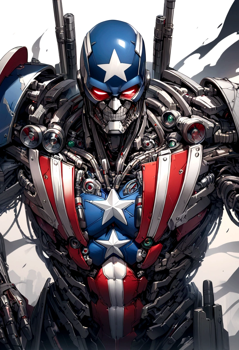 Captain America turned into terminator