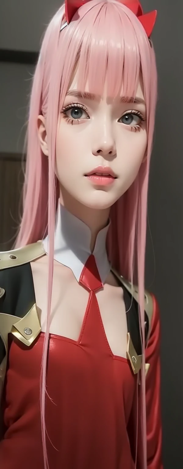 Zero two beautiful body well defined well attractive best quality and best effects best shadows best lighting 8k