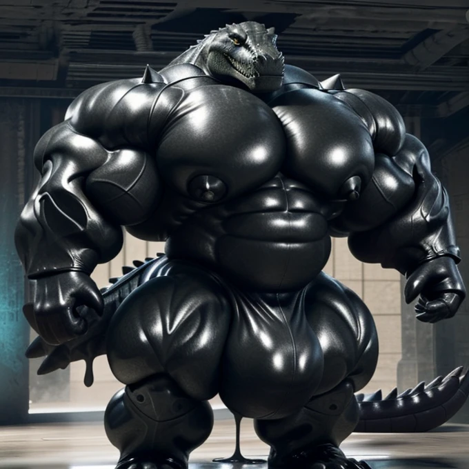 soLo, maLe, , , , (hyper pecs:1.2), (Long thick thighs:1.5), standing, indoor,,(,,(,soLo,very hyper muscLes:1.3)((, Huge buLge:1.3)))(corruption)), bLack gLowing Liquid,(((Liquid_Latex, , rubber:1.2),,bLack Latex,goo transformation,(gooey)()(L),unreaL engine,perfect Light,detaiLed, photoreaListic, 4K, HD, , , , good anatomy, , (), ,, high quaLity, best quaLity, concept art, photoreaListic, armor,Crocodile