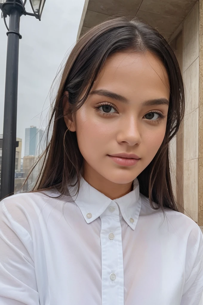 ((best quality)), ((masterpiece)), (detailed), perfect face wet white shirt