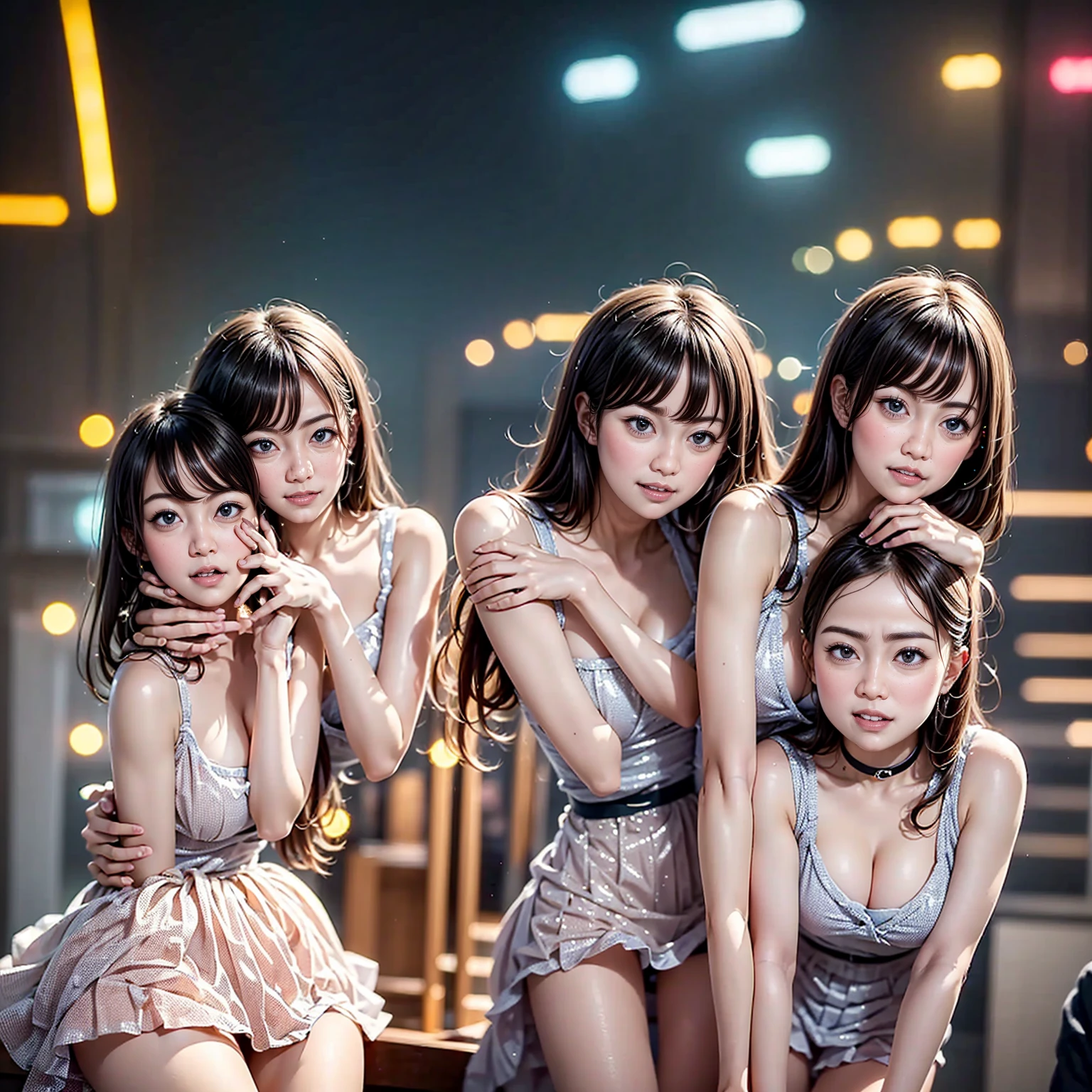 ((ExtremelyDetailed (PUNIPUNI KAWAII 12 Girls in a row:1.37) Shibuya Hachiko-mae scramble crossing)), (masterpiece 8K TopQuality:1.2) (ProfessionalPhoto:1.37), {StandingFullBody|ZoomedOut}, Different types of hair colors, {((White skinny Athletic wear))|(SchoolUniform)|Tutu}, {((Hidden Hand))|(Corrected BabyLike hand)}, (Joyful Expressions LifeLike Rendering), PerfectLighting (RainbowColor particles:1.2)(Dazzling Blurred ColorfulLights) MotionBlur BREAK (Acutance:0.8) Impeccable Radiant PearlSkin with Transparency . (((no extra limbs)))(Exposed:-0.6)