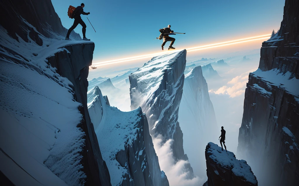 A painting of a man standing on a stick, Stick Figure, Draw with Microsoft Paint, Shooting Stance, There is space around the graphic, Stick Figures, The character is flying, Fighting Stance, Draw with single line, Hero Pose, Software, The pose is very artistic, Simple drawing method, Fall off a cliff, Draw with photoshop, 2D drawing