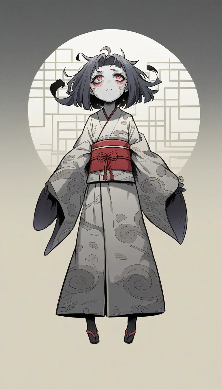 A single young girl stands diagonally, facing the camera in a full-body portrait. She wears a traditional Japanese kimono with a koi fish pattern, but her body is fused with mechanical parts, creating a cyborg appearance. The setting is a detailed, ruined warehouse with a complex and busy background, hinting at a dystopian future megacity visible in the distance.
The image is rendered in ultra-high resolution 8K, with photorealistic details. The girl's face is intricately detailed, with vivid eyes and visible pores on her pale skin. The lighting suggests sunlight, creating a dynamic interplay of light and shadow.
The atmosphere is enhanced by volumetric fog, adding depth to the scene. The perspective is from a low angle, looking up at the subject. The overall color scheme is predominantly cool, with a milky, bluish tint.
The composition balances the traditional elements of the kimono with the futuristic cyborg modifications and the decaying urban environment, creating a striking contrast between past, present, and a possible future. The image aims for a cinematic quality, with sharp focus and film grain texture, embodying a blend of lomography and hyperrealistic digital photography.