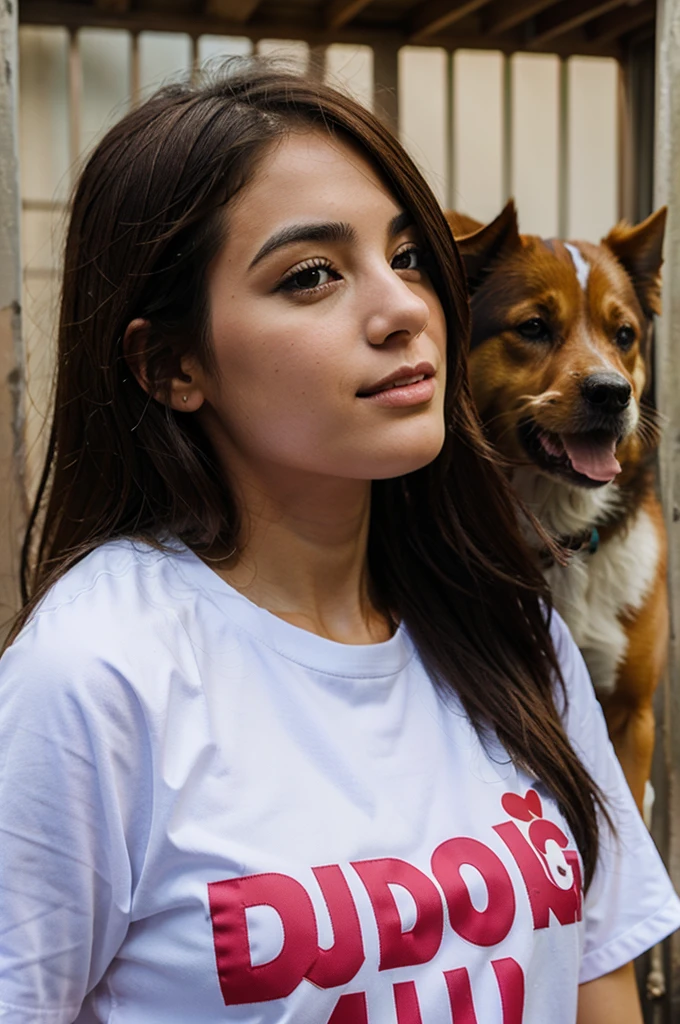 1girl, 1dog,