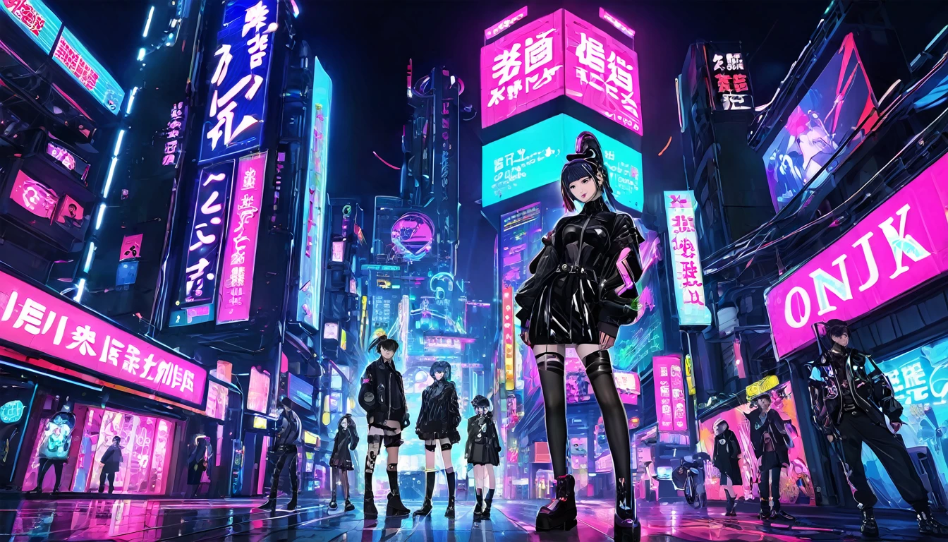 cyber punk、Neon Town、