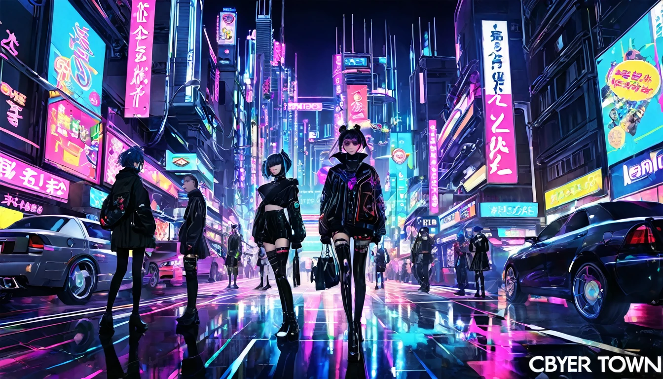 cyber punk、Neon Town、