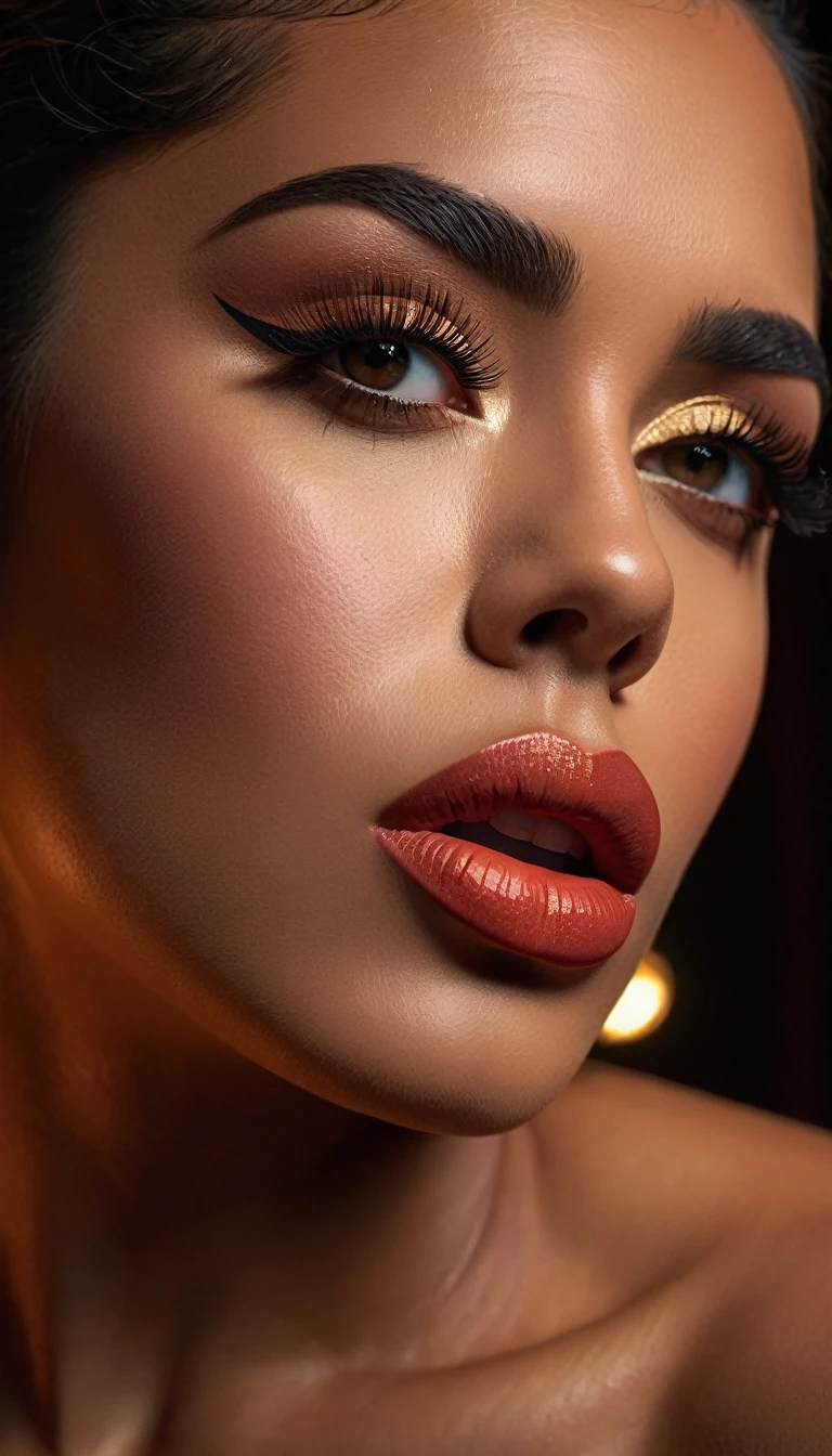 a sexy naked latina with big ass and , detailed facial features, beautiful detailed eyes, beautiful detailed lips, extremely detailed face, long eyelashes, flawless skin, provocative pose, dramatic lighting, cinematic composition, high quality, 8k, photorealistic, masterpiece, chiaroscuro lighting, vibrant colors, dramatic shadows, glowing skin, volumetric lighting
