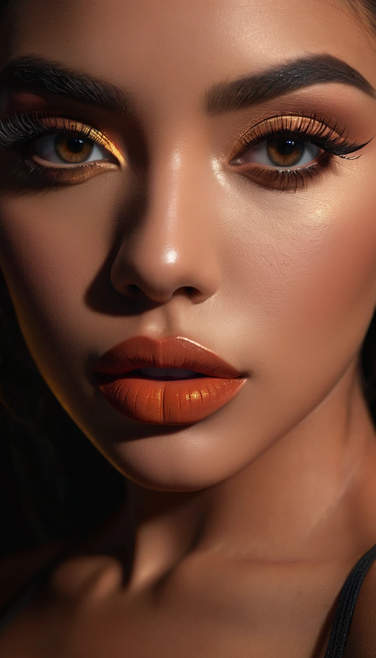 a sexy naked latina with big ass and , detailed facial features, beautiful detailed eyes, beautiful detailed lips, extremely detailed face, long eyelashes, flawless skin, provocative pose, dramatic lighting, cinematic composition, high quality, 8k, photorealistic, masterpiece, chiaroscuro lighting, vibrant colors, dramatic shadows, glowing skin, volumetric lighting