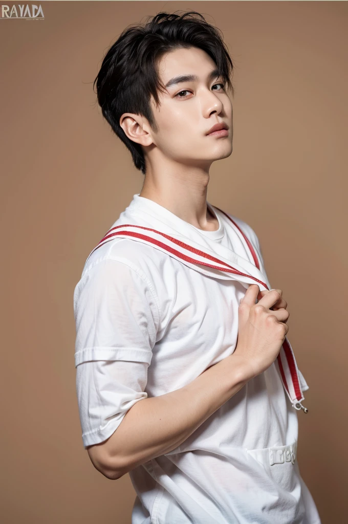 ((Masterpiece)),((best quality)),8K,Highly detailed,Special details,photography,won,documentary,original photo,Extremely detailed description,Professional level,realism,(Simple radom color background:1.35),1 boy, (((ชายsingle))),Chunky Asian guy,adult man,male focus,single,Beautiful face,intrinsic,The hands are in proportion.,Think about your eyebrows.,((Each face shape is different.:1.45)),( (different boy in picture:1.45)),(((Topless man))),([ไฟ LED|Edge lights|sparkling light|light of darkness]),evil smile,Mouth closed,underwear,((stubble) ),look away,Long hair cut,Dramatic angle,[portable princess|cuff|biting lip],(symmetrical on both sides:1.45),(EOS R8,50mm.,F1.2,8K,RAW image:1.2),close-up view,
