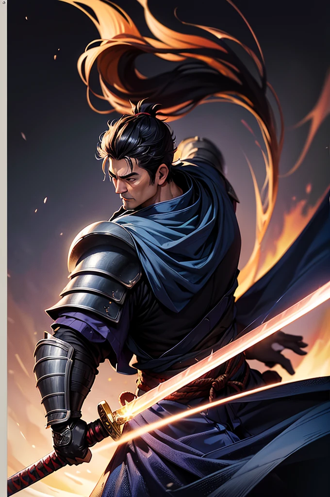 Highest quality,High resolution,((Shinzo Abe)) ,Kenshiro,Fist of the North Star,samurai,One person,warrior,armor,(dark blue_coat),male,One personで,Middle Age,(face_Wrinkles),Swordsman,strongest,Anime Style,(Limbs),(Full Finger),(Accurate fingertips), (The finer details), (Super detailed),(Japanese sword:),4K,(high resolution),whole body, (Front angle), Looking at the camera,masterpiece,(Subtle details),(Intricate details),Octane Rendering,(Hyper Detail),